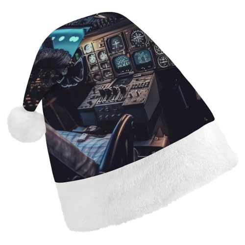 FZMVSQH Weihnachtsmütze für Erwachsene, Flugzeug, bedruckt, Weihnachtsmannmütze, Weihnachtsmütze für Erwachsene, dicker Komfort, klassische Nikolausmütze für Weihnachten, Neujahr, festliche FZMVSQH Weihnachtsmütze für Erwachsene, Flugzeug, bedruckt, Weihnachtsmannmütze, Weihnachtsmütze für Erwachsene, dicker Komfort, klassische Nikolausmütze für Weihnachten, Neujahr, festliche von FZMVSQH