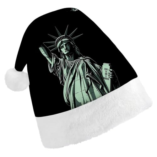 FZMVSQH Weihnachtsmütze für Erwachsene, Freiheitsstatue, Muster, bedruckt, Weihnachtsmannmütze, Weihnachtsmütze für Erwachsene, dicker Komfort, klassische Weihnachtsmannmütze für Weihnachten, Neujahr, FZMVSQH Weihnachtsmütze für Erwachsene, Freiheitsstatue, Muster, bedruckt, Weihnachtsmannmütze, Weihnachtsmütze für Erwachsene, dicker Komfort, klassische Weihnachtsmannmütze für Weihnachten, Neujahr, von FZMVSQH