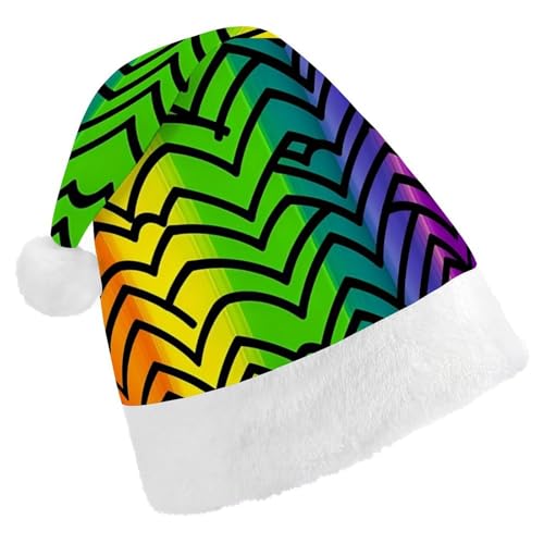 FZMVSQH Weihnachtsmütze für Erwachsene, Gay Pride, Regenbogenmuster, bedruckte Weihnachtsmannmütze, Weihnachtsmütze für Erwachsene, dicker Komfort, klassische Weihnachtsmannmütze für Weihnachten für FZMVSQH Weihnachtsmütze für Erwachsene, Gay Pride, Regenbogenmuster, bedruckte Weihnachtsmannmütze, Weihnachtsmütze für Erwachsene, dicker Komfort, klassische Weihnachtsmannmütze für Weihnachten für von FZMVSQH