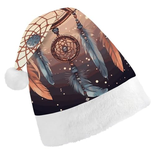 FZMVSQH Weihnachtsmütze für Erwachsene, Indianer-Traumfänger, bedruckt, Weihnachtsmannmütze, Weihnachtsmütze für Erwachsene, dicker Komfort, klassische Weihnachtsmannmütze für Weihnachten, Neujahr, FZMVSQH Weihnachtsmütze für Erwachsene, Indianer-Traumfänger, bedruckt, Weihnachtsmannmütze, Weihnachtsmütze für Erwachsene, dicker Komfort, klassische Weihnachtsmannmütze für Weihnachten, Neujahr, von FZMVSQH