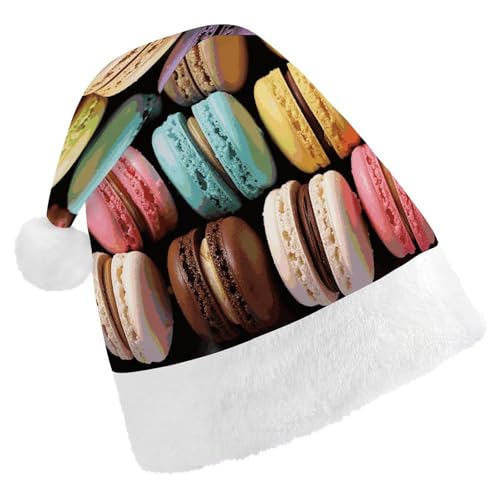 FZMVSQH Weihnachtsmütze für Erwachsene, Macaron-Keksgeschmack, Gebäck, bedruckte Weihnachtsmannmütze, Weihnachtsmütze für Erwachsene, dicker Komfort, klassische Weihnachtsmannmütze für Weihnachten für FZMVSQH Weihnachtsmütze für Erwachsene, Macaron-Keksgeschmack, Gebäck, bedruckte Weihnachtsmannmütze, Weihnachtsmütze für Erwachsene, dicker Komfort, klassische Weihnachtsmannmütze für Weihnachten für von FZMVSQH