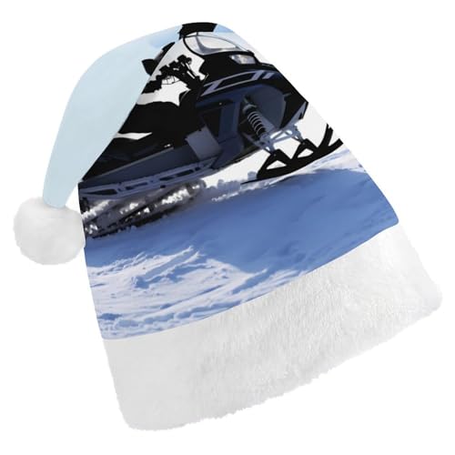 FZMVSQH Weihnachtsmütze für Erwachsene, Schneemobil bedruckt, Weihnachtsmannmütze, Weihnachtsmütze für Erwachsene, dicker Komfort, klassische Weihnachtsmannmütze für Weihnachten, Neujahr, festliche FZMVSQH Weihnachtsmütze für Erwachsene, Schneemobil bedruckt, Weihnachtsmannmütze, Weihnachtsmütze für Erwachsene, dicker Komfort, klassische Weihnachtsmannmütze für Weihnachten, Neujahr, festliche von FZMVSQH