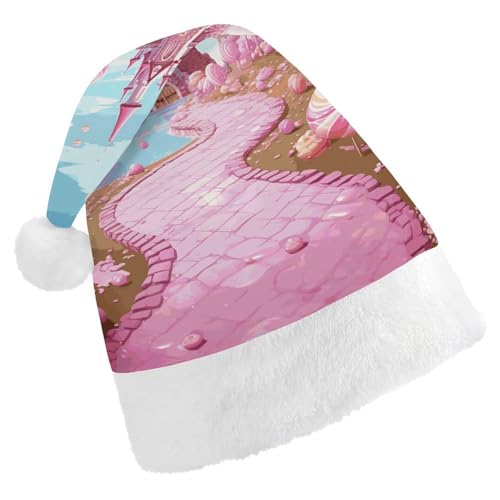 FZMVSQH Weihnachtsmütze für Erwachsene, Süßigkeitenland-Druck, Weihnachtsmütze für Erwachsene, dicker Komfort, klassische Weihnachtsmannmütze für Weihnachten, Neujahr, festliche Feiertagsparty FZMVSQH Weihnachtsmütze für Erwachsene, Süßigkeitenland-Druck, Weihnachtsmütze für Erwachsene, dicker Komfort, klassische Weihnachtsmannmütze für Weihnachten, Neujahr, festliche Feiertagsparty von FZMVSQH