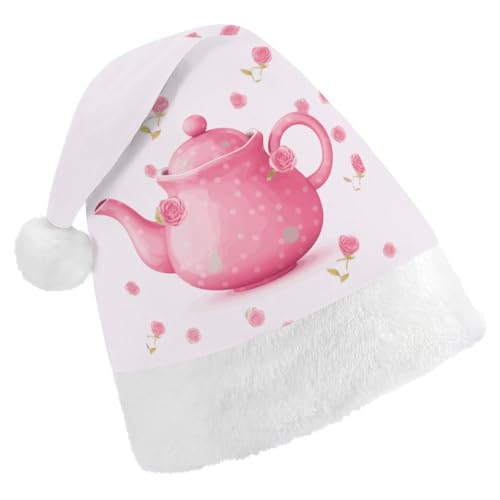 FZMVSQH Weihnachtsmütze für Erwachsene, Teekanne, bedruckt, Weihnachtsmannmütze, Weihnachtsmütze für Erwachsene, dicker Komfort, klassische Nikolausmütze für Weihnachten, Neujahr, festliche FZMVSQH Weihnachtsmütze für Erwachsene, Teekanne, bedruckt, Weihnachtsmannmütze, Weihnachtsmütze für Erwachsene, dicker Komfort, klassische Nikolausmütze für Weihnachten, Neujahr, festliche von FZMVSQH