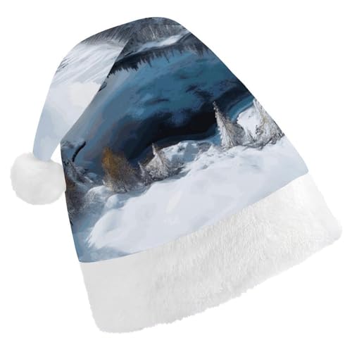 FZMVSQH Weihnachtsmütze für Erwachsene, Winter, Berge, Schneeszene, bedruckt, Weihnachtsmannmütze, Weihnachtsmütze für Erwachsene, dicker Komfort, klassische Nikolausmütze für Weihnachten, Neujahr, FZMVSQH Weihnachtsmütze für Erwachsene, Winter, Berge, Schneeszene, bedruckt, Weihnachtsmannmütze, Weihnachtsmütze für Erwachsene, dicker Komfort, klassische Nikolausmütze für Weihnachten, Neujahr, von FZMVSQH