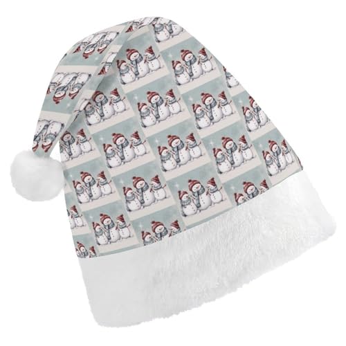 FZMVSQH Weihnachtsmütze für Erwachsene, Winter, Schneemann, bedruckt, Weihnachtsmannmütze, Weihnachtsmütze für Erwachsene, dicker Komfort, klassische Nikolausmütze für Weihnachten, Neujahr, festliche FZMVSQH Weihnachtsmütze für Erwachsene, Winter, Schneemann, bedruckt, Weihnachtsmannmütze, Weihnachtsmütze für Erwachsene, dicker Komfort, klassische Nikolausmütze für Weihnachten, Neujahr, festliche von FZMVSQH