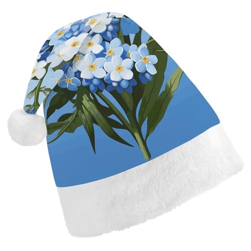FZMVSQH Weihnachtsmütze für Erwachsene, bedruckt mit Aufschrift "Do Not Forget Me", Weihnachtsmütze für Erwachsene, dick, bequem, klassische Nikolausmütze für Weihnachten, Neujahr, festliche FZMVSQH Weihnachtsmütze für Erwachsene, bedruckt mit Aufschrift "Do Not Forget Me", Weihnachtsmütze für Erwachsene, dick, bequem, klassische Nikolausmütze für Weihnachten, Neujahr, festliche von FZMVSQH