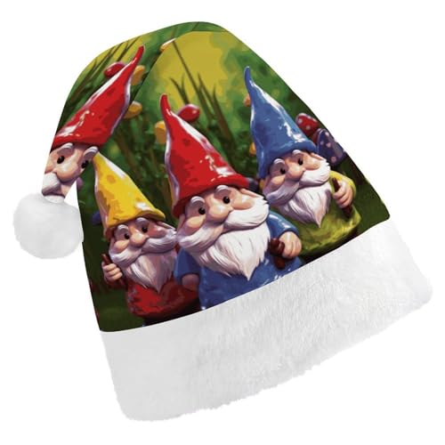 FZMVSQH Weihnachtsmütze für Erwachsene, bunte Zwerge, bedruckt, Weihnachtsmütze für Erwachsene, dick, bequem, klassische Weihnachtsmannmütze für Weihnachten, Neujahr, festliche Feiertagsparty FZMVSQH Weihnachtsmütze für Erwachsene, bunte Zwerge, bedruckt, Weihnachtsmütze für Erwachsene, dick, bequem, klassische Weihnachtsmannmütze für Weihnachten, Neujahr, festliche Feiertagsparty von FZMVSQH