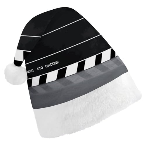 FZMVSQH Weihnachtsmütze für Erwachsene, klassische Film-Schindel, schwarz, bedruckt, Weihnachtsmannmütze, Weihnachtsmütze für Erwachsene, dick, bequem, klassische Weihnachtsmannmütze für Weihnachten, FZMVSQH Weihnachtsmütze für Erwachsene, klassische Film-Schindel, schwarz, bedruckt, Weihnachtsmannmütze, Weihnachtsmütze für Erwachsene, dick, bequem, klassische Weihnachtsmannmütze für Weihnachten, von FZMVSQH