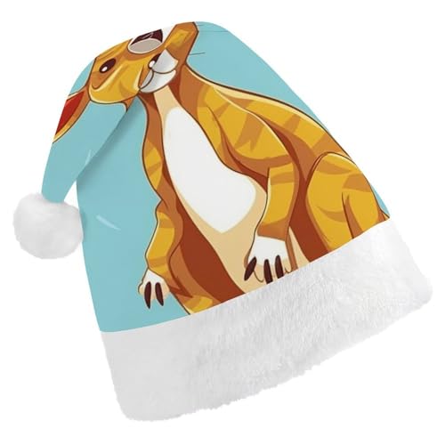 FZMVSQH Weihnachtsmütze für Erwachsene, lustiger Cartoon-Känguru-Zoo, bedruckt, Weihnachtsmannmütze, Weihnachtsmütze für Erwachsene, dicker Komfort, klassische Nikolausmütze für Weihnachten, Neujahr, FZMVSQH Weihnachtsmütze für Erwachsene, lustiger Cartoon-Känguru-Zoo, bedruckt, Weihnachtsmannmütze, Weihnachtsmütze für Erwachsene, dicker Komfort, klassische Nikolausmütze für Weihnachten, Neujahr, von FZMVSQH