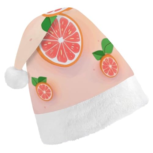 FZMVSQH Weihnachtsmütze für Erwachsene, niedliche Grapefruit-bedruckte Weihnachtsmannmütze, Weihnachtsmütze für Erwachsene, dicker Komfort, klassische Weihnachtsmannmütze für Weihnachten, Neujahr, FZMVSQH Weihnachtsmütze für Erwachsene, niedliche Grapefruit-bedruckte Weihnachtsmannmütze, Weihnachtsmütze für Erwachsene, dicker Komfort, klassische Weihnachtsmannmütze für Weihnachten, Neujahr, von FZMVSQH