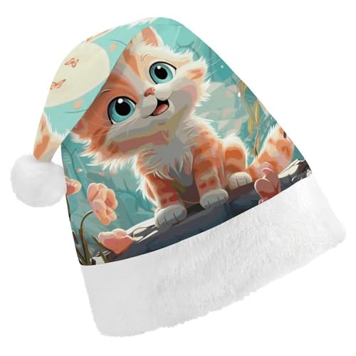 FZMVSQH Weihnachtsmütze für Erwachsene, niedliche Katzen, bedruckt, Weihnachtsmannmütze, Weihnachtsmütze für Erwachsene, dicker Komfort, klassische Weihnachtsmannmütze für Weihnachten, Neujahr, FZMVSQH Weihnachtsmütze für Erwachsene, niedliche Katzen, bedruckt, Weihnachtsmannmütze, Weihnachtsmütze für Erwachsene, dicker Komfort, klassische Weihnachtsmannmütze für Weihnachten, Neujahr, von FZMVSQH
