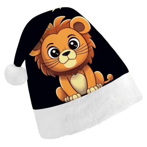 FZMVSQH Weihnachtsmütze für Erwachsene, niedlicher Cartoon-Löwen-Druck, Weihnachtsmannmütze, Weihnachtsmütze für Erwachsene, dicker Komfort, klassische Weihnachtsmannmütze für Weihnachten, Neujahr, FZMVSQH Weihnachtsmütze für Erwachsene, niedlicher Cartoon-Löwen-Druck, Weihnachtsmannmütze, Weihnachtsmütze für Erwachsene, dicker Komfort, klassische Weihnachtsmannmütze für Weihnachten, Neujahr, von FZMVSQH