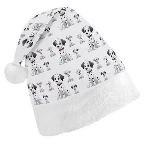 FZMVSQH Weihnachtsmütze für Erwachsene, niedlicher Dalmatiner-Druck, Weihnachtsmütze für Erwachsene, dicker Komfort, klassische Nikolausmütze für Weihnachten, Neujahr, festliche Feiertagsparty FZMVSQH Weihnachtsmütze für Erwachsene, niedlicher Dalmatiner-Druck, Weihnachtsmütze für Erwachsene, dicker Komfort, klassische Nikolausmütze für Weihnachten, Neujahr, festliche Feiertagsparty von FZMVSQH