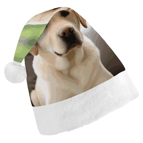 FZMVSQH Weihnachtsmütze für Erwachsene, niedlicher Labrador-Hund, bedruckt, Weihnachtsmannmütze, Weihnachtsmütze für Erwachsene, dicker Komfort, klassische Weihnachtsmannmütze für Weihnachten, FZMVSQH Weihnachtsmütze für Erwachsene, niedlicher Labrador-Hund, bedruckt, Weihnachtsmannmütze, Weihnachtsmütze für Erwachsene, dicker Komfort, klassische Weihnachtsmannmütze für Weihnachten, von FZMVSQH