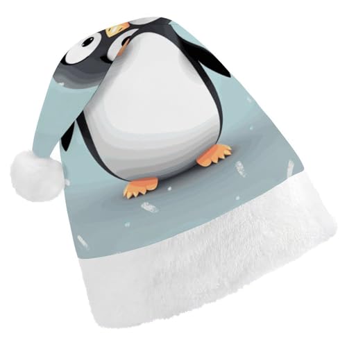 FZMVSQH Weihnachtsmütze für Erwachsene, niedlicher Pinguin-Druck, Weihnachtsmannmütze, Weihnachtsmütze für Erwachsene, dicker Komfort, klassische Nikolausmütze für Weihnachten, Neujahr, festliche FZMVSQH Weihnachtsmütze für Erwachsene, niedlicher Pinguin-Druck, Weihnachtsmannmütze, Weihnachtsmütze für Erwachsene, dicker Komfort, klassische Nikolausmütze für Weihnachten, Neujahr, festliche von FZMVSQH