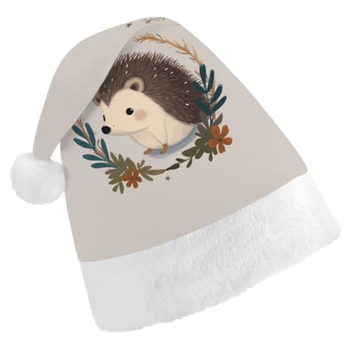 FZMVSQH Weihnachtsmütze für Erwachsene, niedlicher kleiner Igel, bedruckt, Weihnachtsmannmütze, Weihnachtsmütze für Erwachsene, dicker Komfort, klassische Weihnachtsmannmütze für Weihnachten, Neujahr, FZMVSQH Weihnachtsmütze für Erwachsene, niedlicher kleiner Igel, bedruckt, Weihnachtsmannmütze, Weihnachtsmütze für Erwachsene, dicker Komfort, klassische Weihnachtsmannmütze für Weihnachten, Neujahr, von FZMVSQH