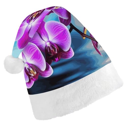 FZMVSQH Weihnachtsmütze für Erwachsene, schöne Orchidee, bedruckt, Weihnachtsmütze für Erwachsene, dicker Komfort, klassische Weihnachtsmannmütze für Weihnachten, Neujahr, festliche Feiertagsparty FZMVSQH Weihnachtsmütze für Erwachsene, schöne Orchidee, bedruckt, Weihnachtsmütze für Erwachsene, dicker Komfort, klassische Weihnachtsmannmütze für Weihnachten, Neujahr, festliche Feiertagsparty von FZMVSQH