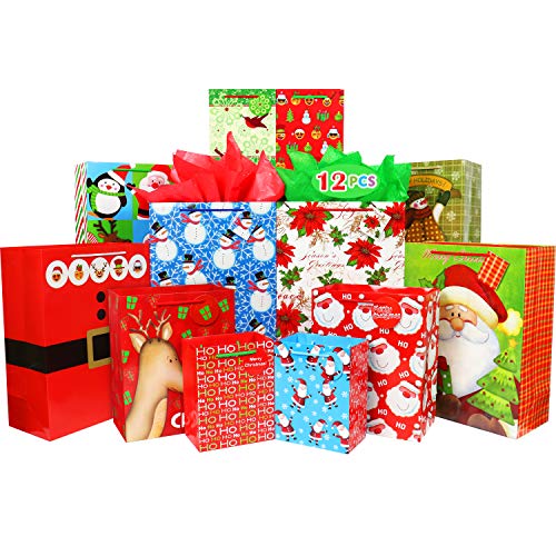 Geschenktüte mit Griffen, hochwertige Qualität, verschiedene Größen, Papiertüten, Einkaufstaschen, Einzelhandelstasche, Geschenkverpackung, Groß, Medium, für Kinder, Frauen, Süßigkeiten von FZOPO