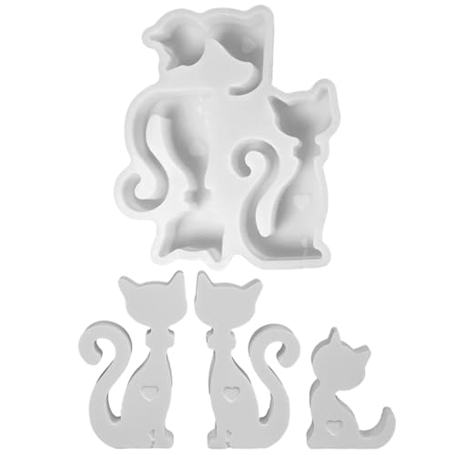 3 Stück Silikonformen Gießformen Katze, 3D Silikonform Katze Gips Zum Gießen Gießformen Silikon Giessformen Silikon Gießform Katze Kerzenform Seifenform Epoxidharz Tiere Formen Katze Silikonformen (A) 3 Stück Silikonformen Gießformen Katze, 3D Silikonform Katze Gips Zum Gießen Gießformen Silikon Giessformen Silikon Gießform Katze Kerzenform Seifenform Epoxidharz Tiere Formen Katze Silikonformen (A) von FZQBEY