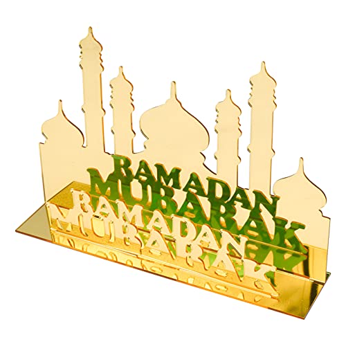 Acryl Heimdekor, Ramadan Tischdekoration, Eid Mubarak Verzierung, Ramadan Mubarak Schild, Ramadan Mubarak ornament, Ramadan Holz Tischdekoration für Ramadan Mubarak Party Dekorationen (C) von FZQBEY