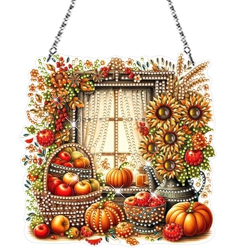 Diamond Painting Herbst Fensterdeko Anhänger Ahornblatt Kürbis Deko Herbstdeko Diamant Painting Fensterbilder Doppelseitig DIY 5D Diamant Malerei Bastelset für Kinder Erwachsene für Erntedankfest (A) Diamond Painting Herbst Fensterdeko Anhänger Ahornblatt Kürbis Deko Herbstdeko Diamant Painting Fensterbilder Doppelseitig DIY 5D Diamant Malerei Bastelset für Kinder Erwachsene für Erntedankfest (A) von FZQBEY