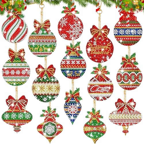 Diamond Painting Weihnachten Schlüsselanhänger, Weihnachtsdeko Diamond Painting Kinder Anhänger Set, Weihnachten Deko Diamant Painting Weihnachtsanhänger, Doppelseitige Diamant Malerei Bastelset (A) Diamond Painting Weihnachten Schlüsselanhänger, Weihnachtsdeko Diamond Painting Kinder Anhänger Set, Weihnachten Deko Diamant Painting Weihnachtsanhänger, Doppelseitige Diamant Malerei Bastelset (A) von FZQBEY