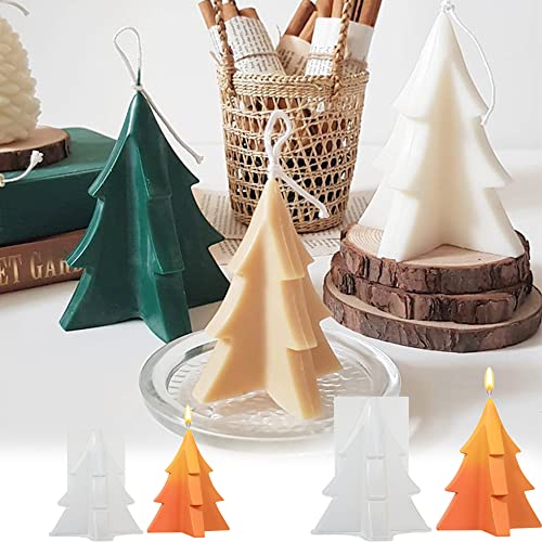 Kreativer Weihnachtsbaum mit vier Ecken Silikonform 3D Desktop Tannenbaum Ornament Weihnachtsbaum Kerzengießform Epoxy-Formen Größe 8cm/11cm Verfügbar DIY-Weihnachtsgeschenke von FZQBEY