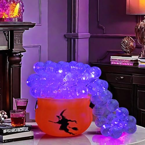 Halloween Deko Hexenkessel Groß, Halloween Hexen Eimer mit 80 Bubble Leuchtkugel und Lichterkette, Hexe Kessel, Halloween Topf, Schüssel Halloween Süßigkeiten Schale,für Halloween Party Dekoration (C) Halloween Deko Hexenkessel Groß, Halloween Hexen Eimer mit 80 Bubble Leuchtkugel und Lichterkette, Hexe Kessel, Halloween Topf, Schüssel Halloween Süßigkeiten Schale,für Halloween Party Dekoration (C) von FZQBEY