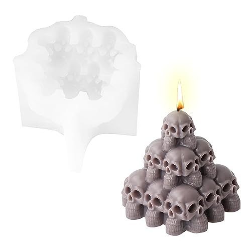 Halloween Totenkopf Kerzenform Silikon Schädel Kerzenformen Zum Gießen Silikonform für Kerzen Kerzen Selber Machen, Epoxidharz formen, Totenkopf Kerze Form für Halloween Dekoration, Party, Geschenk Halloween Totenkopf Kerzenform Silikon Schädel Kerzenformen Zum Gießen Silikonform für Kerzen Kerzen Selber Machen, Epoxidharz formen, Totenkopf Kerze Form für Halloween Dekoration, Party, Geschenk von FZQBEY