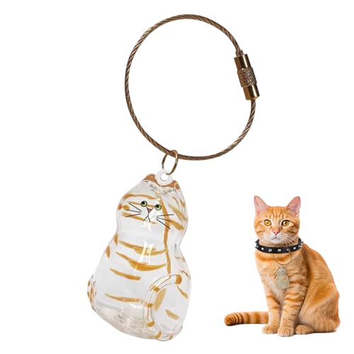 Katzenhaar Aufbewahrungsflasche, Schlüsselanhänger zum Sammeln von Katzen und Hundehaaren, Tierhaar Gedenkflasche, Pet Erinnerungsflasche Anhänger, Haustier Andenken (D) von FZQBEY