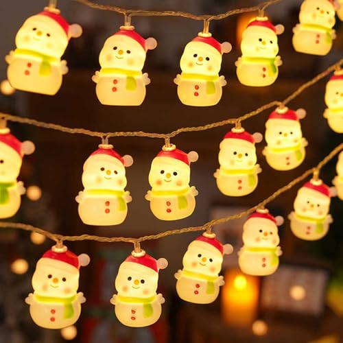 LED Lichterkette Weihnachten, 3M 20LED Weihnachtsschneemann Warmweiß Lichterkette Innen Außen Weihnachtsbeleuchtung, Weihnachtsdeko Innen Außen LED Lichterketten Batteriebetriebene LED Lichterkette Weihnachten, 3M 20LED Weihnachtsschneemann Warmweiß Lichterkette Innen Außen Weihnachtsbeleuchtung, Weihnachtsdeko Innen Außen LED Lichterketten Batteriebetriebene von FZQBEY