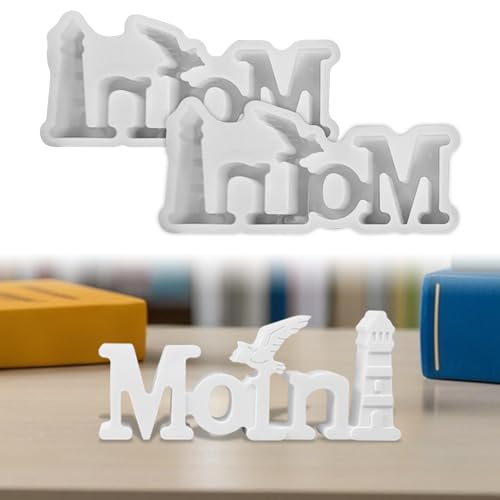 Silikonformen Gießformen, Silikonform Buchstabe Danke, Gießformen Silikon, Gipsformen zum Gießen, Giessformen Silikon, DIY Gießform, Silikonform Kerzenhalter, Epoxidharz Formen für Handwerk (2B) von FZQBEY