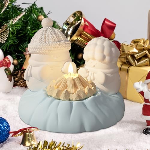 Silikonformen Gießformen Häuser, 3D Silikonform Haus Kerzenhalter Weihnachten, Gießform Silikon Zum Gießen Gips (N) von FZQBEY