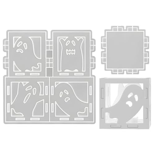 Silikonformen Gießformen Halloween, Silikonform Herbst Kürbis Halloween Silikonform Geister Kerzenhalter Gießformen Silikon Krippe Gips Zum Gießen Giessformen Silikon Gießform Kerzenhalter (A) von FZQBEY