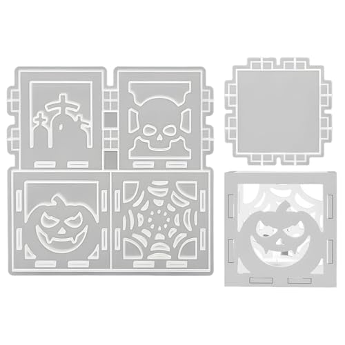 Silikonformen Gießformen Halloween, Silikonform Herbst Kürbis Halloween Silikonform Geister Kerzenhalter Gießformen Silikon Krippe Gips Zum Gießen Giessformen Silikon Gießform Kerzenhalter (C) von FZQBEY