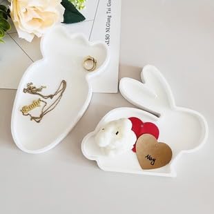 Silikonformen Gießformen Ostern,Silikonform Ostern Tablett Silikonform Hase Gießformen Silikon Gießform Ostern Giessformen Silikon Gießform Hase Silikonform Osterhase Karotte Gips zum Gießen (2 Stück) von FZQBEY