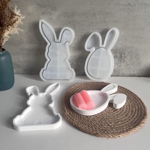 FZQBEY Silikonformen Gießformen Ostern, Silikonform Hase & Karotte, Gips zum Gießen von FZQBEY