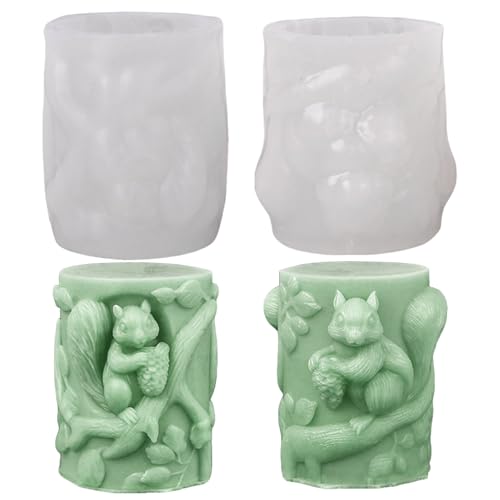 Silikonformen Gießformen Weihnachten, Silikonform Weihnachten 3D Eichhörnchen Säule Kerzenformen zum Gießen Tiere Kerzenform Gießformen Silikon Gips Giessformen Silikon Gießform Weihnachten (2 PCS) Silikonformen Gießformen Weihnachten, Silikonform Weihnachten 3D Eichhörnchen Säule Kerzenformen zum Gießen Tiere Kerzenform Gießformen Silikon Gips Giessformen Silikon Gießform Weihnachten (2 PCS) von FZQBEY