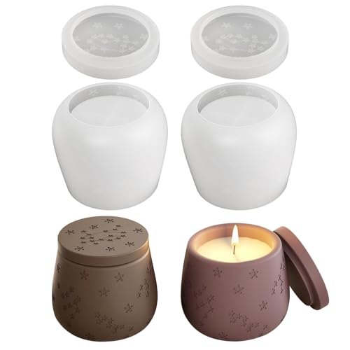 Silikonformen Gießformen Weihnachten - Dose Mit Deckel, Kerzenhalter, Schale - Silikon Gießform Set (2A) von FZQBEY
