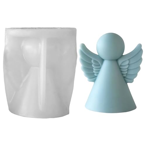 Silikonformen Gießformen Weihnachten Kerzenformen zum Gießen,Silikonform Weihnachten Engel Gips Zum Gießen Gießformen Silikon Giessformen Silikon Gießform Engel,Kerzen Silikonform 3D Engel (A) von FZQBEY