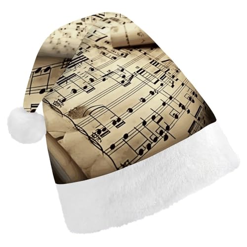 FZQVSGW Erwachsene Weihnachtsmützen Weihnachten Festival Hüte Weihnachten Party Geschenk Hüte Festliche Weihnachtsmützen für Männer und Frauen Weihnachtsmann Weihnachtsmütze Blatt Musik Nikolausmütze FZQVSGW Erwachsene Weihnachtsmützen Weihnachten Festival Hüte Weihnachten Party Geschenk Hüte Festliche Weihnachtsmützen für Männer und Frauen Weihnachtsmann Weihnachtsmütze Blatt Musik Nikolausmütze von FZQVSGW