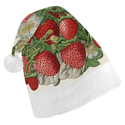 FZQVSGW Erwachsene Weihnachtsmützen Weihnachten Festival Hüte Weihnachten Party Geschenk Hüte Festliche Weihnachtsmützen für Männer und Frauen Weihnachtsmann Weihnachtsmütze Erdbeere Stickerei FZQVSGW Erwachsene Weihnachtsmützen Weihnachten Festival Hüte Weihnachten Party Geschenk Hüte Festliche Weihnachtsmützen für Männer und Frauen Weihnachtsmann Weihnachtsmütze Erdbeere Stickerei von FZQVSGW