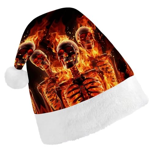 FZQVSGW Erwachsene Weihnachtsmützen Weihnachten Festival Hüte Weihnachten Party Geschenk Hüte Festliche Weihnachtsmützen für Männer und Frauen Weihnachtsmann Weihnachtsmütze Feuerskelette FZQVSGW Erwachsene Weihnachtsmützen Weihnachten Festival Hüte Weihnachten Party Geschenk Hüte Festliche Weihnachtsmützen für Männer und Frauen Weihnachtsmann Weihnachtsmütze Feuerskelette von FZQVSGW