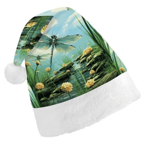 FZQVSGW Erwachsene Weihnachtsmützen Weihnachten Festival Hüte Weihnachten Party Geschenk Hüte Festliche Weihnachtsmützen für Männer und Frauen Weihnachtsmann Weihnachtsmütze Libellen im Flug FZQVSGW Erwachsene Weihnachtsmützen Weihnachten Festival Hüte Weihnachten Party Geschenk Hüte Festliche Weihnachtsmützen für Männer und Frauen Weihnachtsmann Weihnachtsmütze Libellen im Flug von FZQVSGW