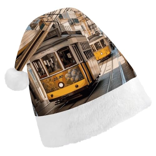 FZQVSGW Erwachsene Weihnachtsmützen Weihnachten Festival Hüte Weihnachten Party Geschenk Hüte Festliche Weihnachtsmützen für Männer und Frauen Weihnachtsmann Weihnachtsmütze Lissabon TramSanta Mütze FZQVSGW Erwachsene Weihnachtsmützen Weihnachten Festival Hüte Weihnachten Party Geschenk Hüte Festliche Weihnachtsmützen für Männer und Frauen Weihnachtsmann Weihnachtsmütze Lissabon TramSanta Mütze von FZQVSGW