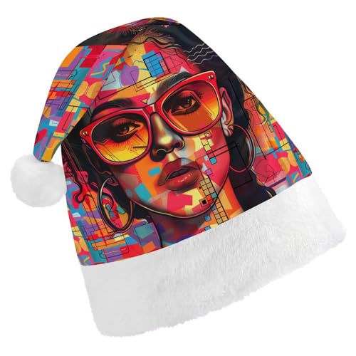 FZQVSGW Weihnachtsmützen für Erwachsene, Weihnachtsfest, Festliche Weihnachtsmützen für Männer und Frauen, Weihnachtsmannmütze, Mädchen, mit Sonnenbrille, Nikolausmütze FZQVSGW Weihnachtsmützen für Erwachsene, Weihnachtsfest, Festliche Weihnachtsmützen für Männer und Frauen, Weihnachtsmannmütze, Mädchen, mit Sonnenbrille, Nikolausmütze von FZQVSGW