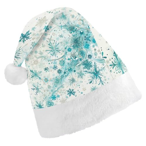 FZQVSGW Weihnachtsmützen für Erwachsene, Weihnachtsfest, Festliche Weihnachtsmützen für Männer und Frauen, Weihnachtsmannmütze, Schneeflocken und Glitzer-Nikolausmütze FZQVSGW Weihnachtsmützen für Erwachsene, Weihnachtsfest, Festliche Weihnachtsmützen für Männer und Frauen, Weihnachtsmannmütze, Schneeflocken und Glitzer-Nikolausmütze von FZQVSGW