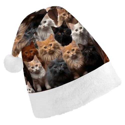 FZQVSGW Weihnachtsmützen für Erwachsene, Weihnachtsfest, Weihnachtsfeier, Geschenk, Mützen, festliche Weihnachtsmützen für Männer und Frauen, Weihnachtsmann-Weihnachtsmütze, Katzenkollektion, FZQVSGW Weihnachtsmützen für Erwachsene, Weihnachtsfest, Weihnachtsfeier, Geschenk, Mützen, festliche Weihnachtsmützen für Männer und Frauen, Weihnachtsmann-Weihnachtsmütze, Katzenkollektion, von FZQVSGW