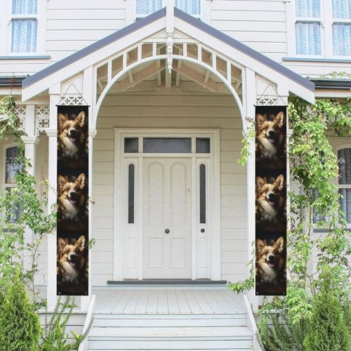 2 Stück Türbanner Veranda Schild für Tür Wand hängende Banner Corgi Bilder Türschild dekorative Flagge Frühling Veranda Banner Foto Hintergrund Willkommen Tür Abdeckung Wand Hintergrund 2 Stück Türbanner Veranda Schild für Tür Wand hängende Banner Corgi Bilder Türschild dekorative Flagge Frühling Veranda Banner Foto Hintergrund Willkommen Tür Abdeckung Wand Hintergrund von FZQVSLCM